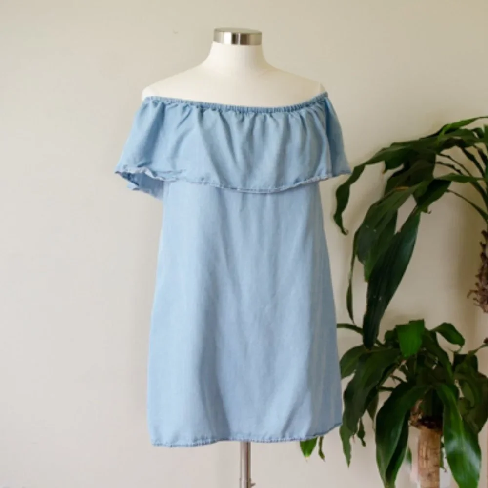 BB Dacota Denim mini dress or tunic Size M - Picture 1 of 6